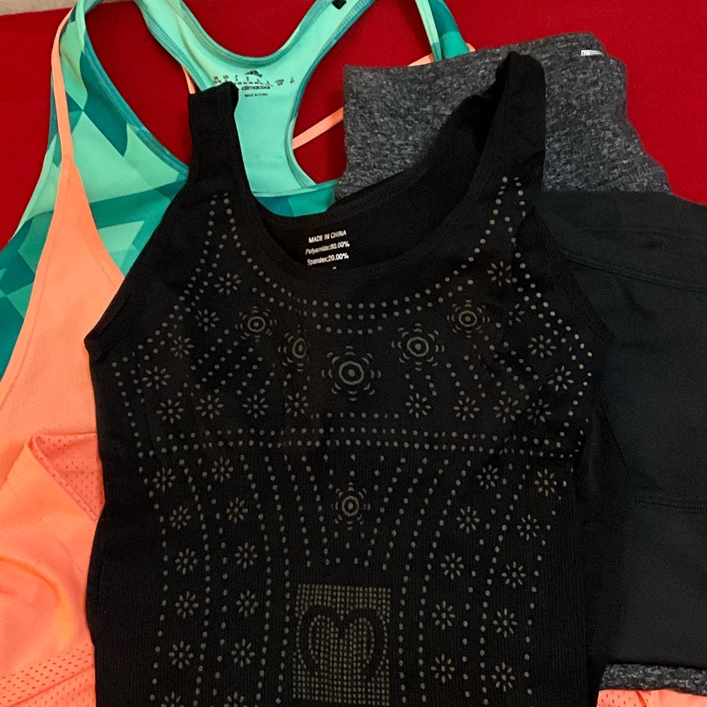 Adidas Gym wear Bra w Cami,  Lularoe capris, Shapewear body suit, Shapewear top